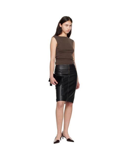 St. Agni Black Organic Cotton Ballerina Tank Top