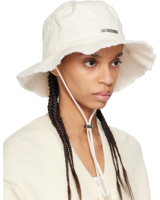 Jacquemus Les Classiquesコレクション オフホワイト The Artichaut バケットハット Natural