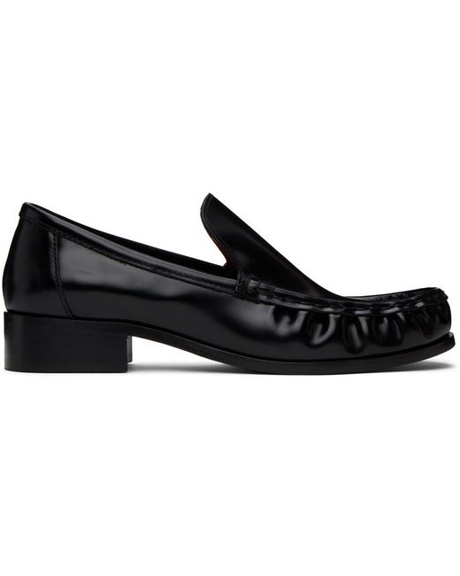 Acne Black Stamped Loafers