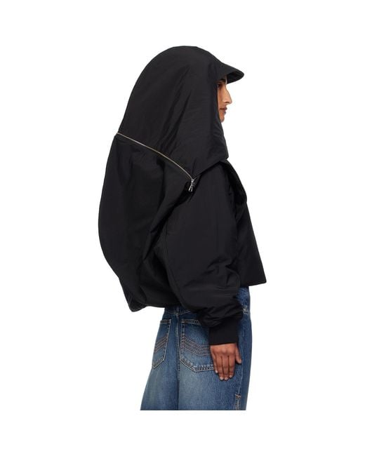Jean Paul Gaultier Black 'The Hooded' Bomber Jacket