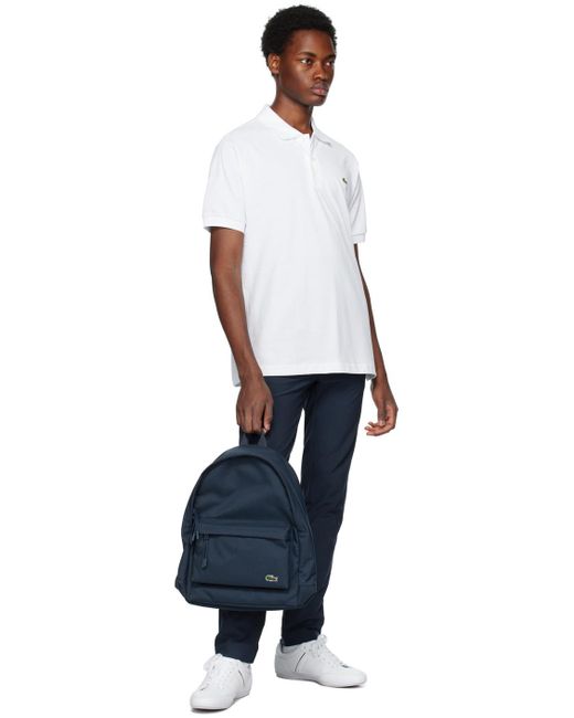 Lacoste Blue Zip Backpack for men