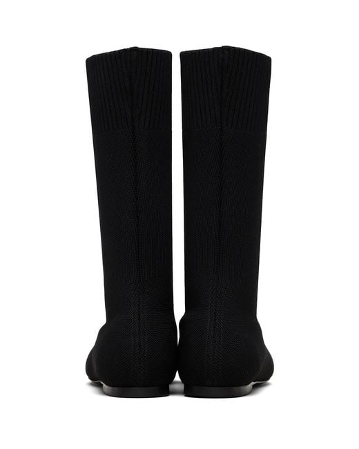 Totême Black Knit Sock Boots