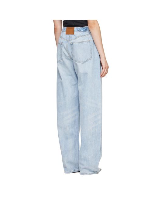 Alexander Wang Blue Balloon Jogger Rhinestone Drawcord Jeans