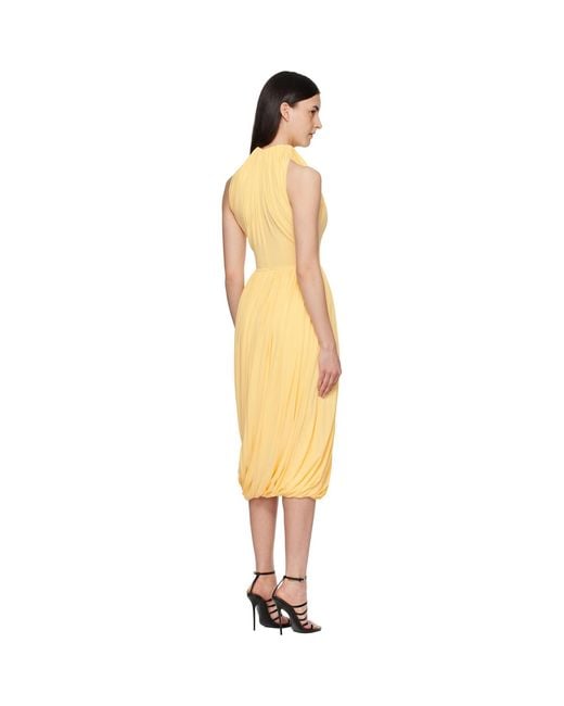 Alaïa Black Twisted Soft Jersey Midi Dress