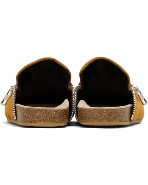 J.W. Anderson Black Tan Leather Biker Slip-On Loafers