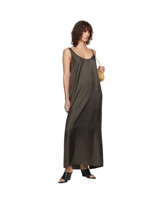 Rohe Black Silk Scoop-Neck Maxi Dress