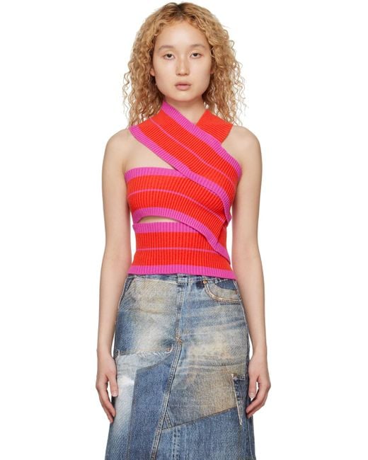 ANDERSSON BELL Red Ssense Exclusive Sasha Bandage Camisole