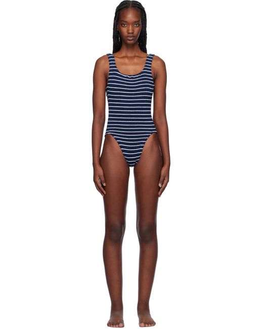 Hunza G Black Square Neck Swimsuit