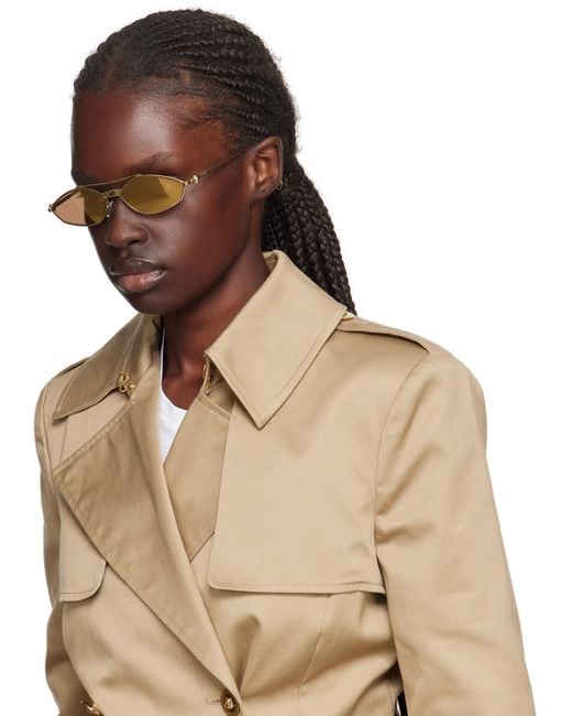 Fendi Black Gold Baguette Sunglasses