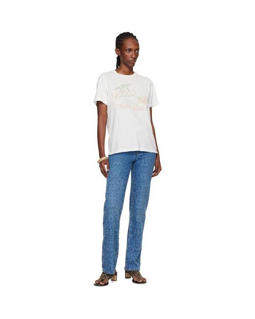 Isabel Marant White Off- Zewel Summer Souvenir T-Shirt