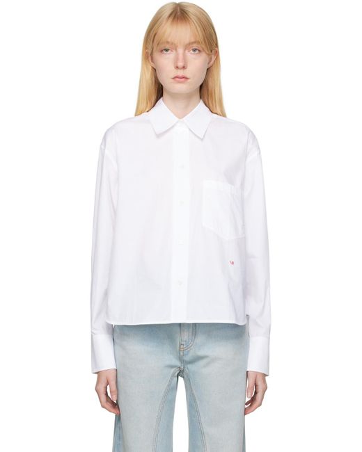 Victoria Beckham White Embroide Shirt