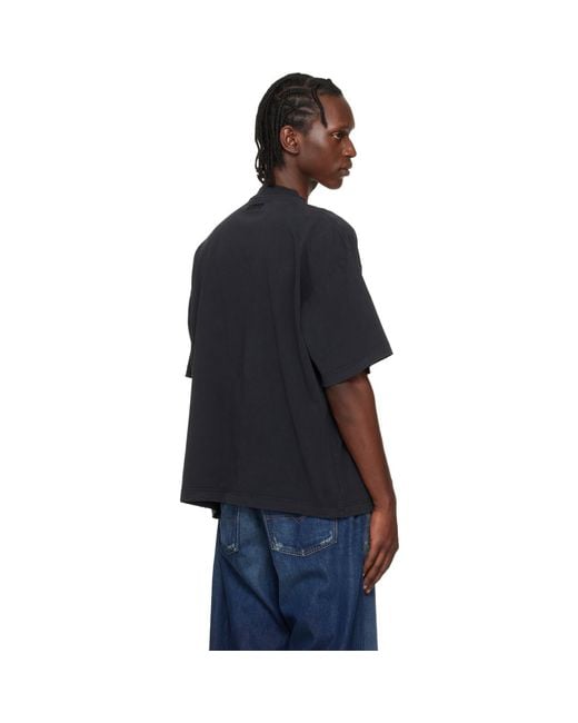 Vetements Blue Jesus On A Cross Distressed T-Shirt for men