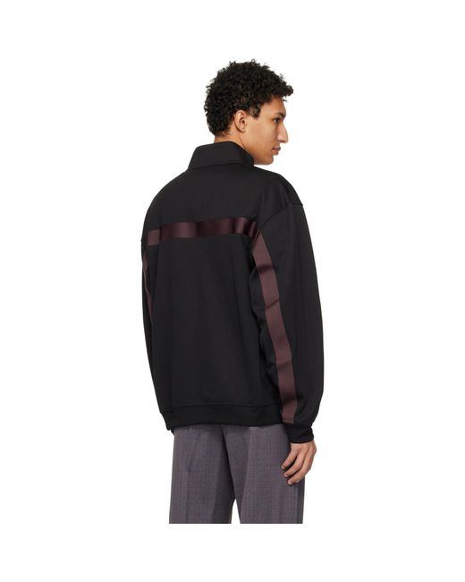 HUGO Black Chevron-Tape Zip-Up Jacket for men
