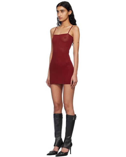 Fanci Club レッド Sawft Bodycon ミニワンピース Black