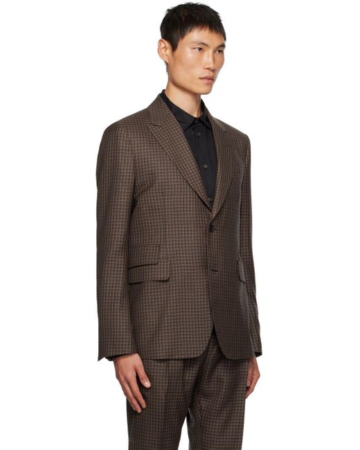 Paul Smith Brown Kensington Blazer in Black for Men