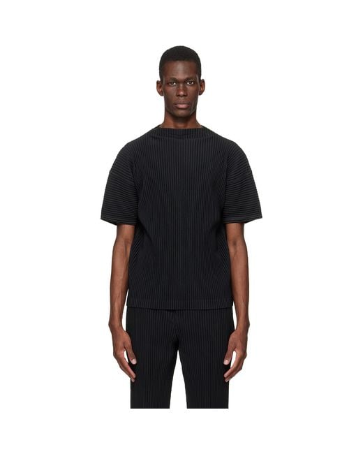 Homme Plissé Issey Miyake Black Monthly Colors March T-Shirt for men