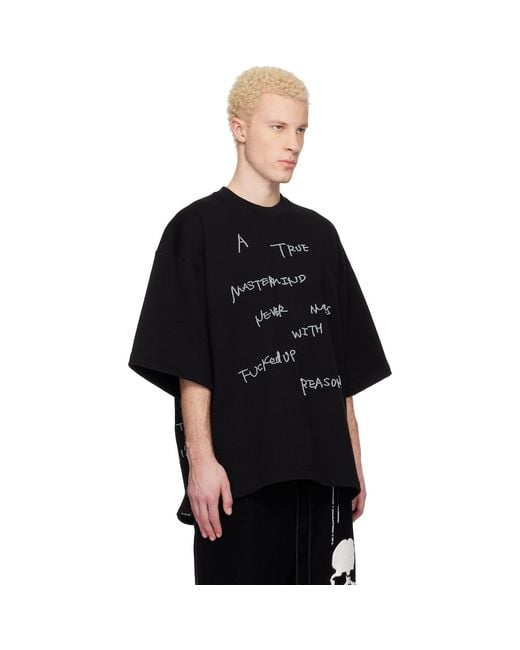 MASTERMIND WORLD Black Mw Decorated Ss Sweatshirt for men