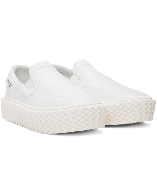 Lanvin Black White Curbies Slip-on Sneakers