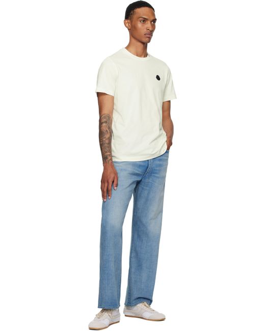 メンズ Moncler オフホワイト 半袖Tシャツ Black