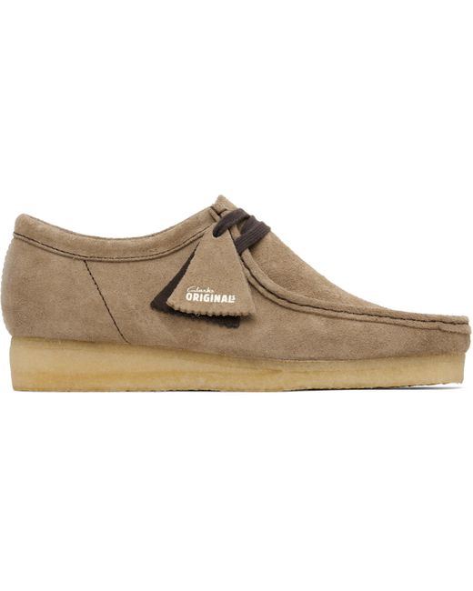 Clarks Black Taupe Wallabee Derbys for men
