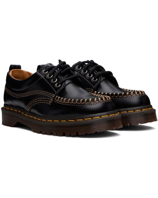 Dr. Martens Black Lowell Leather Moc Toe Derbys