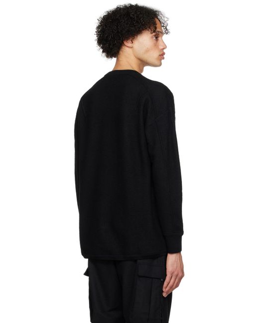 Y-3 Black Embossed Sweater for men