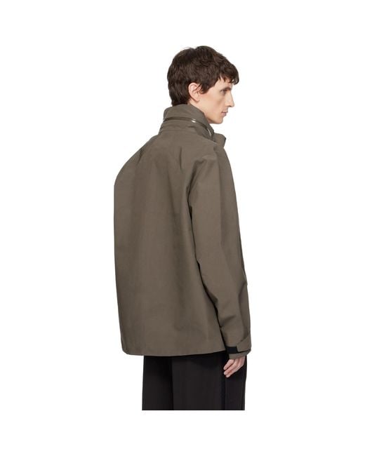 Veilance Brown Taupe Field Jacket for men