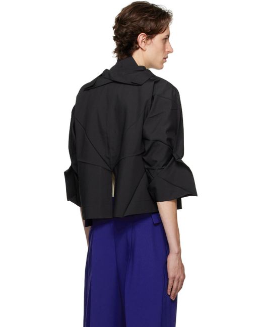132 5. Issey Miyake Solid Shirt in Black for Men | Lyst UK