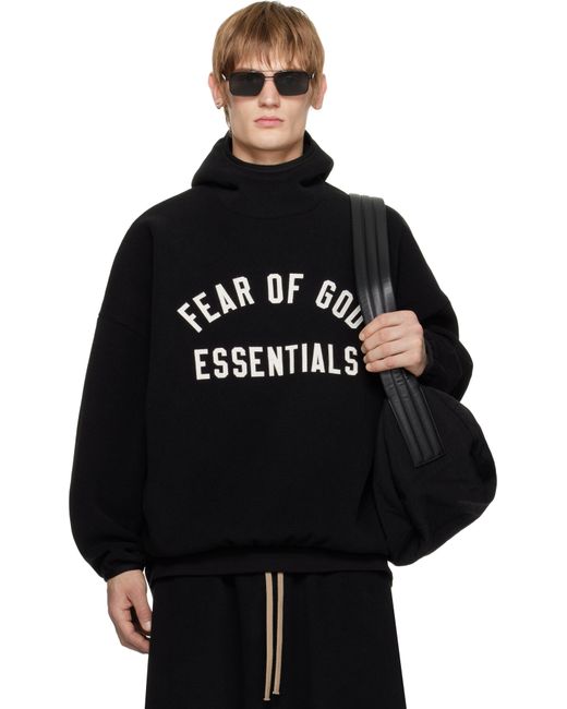メンズ Fear Of God ブラック ブラッシュド フーディ Black