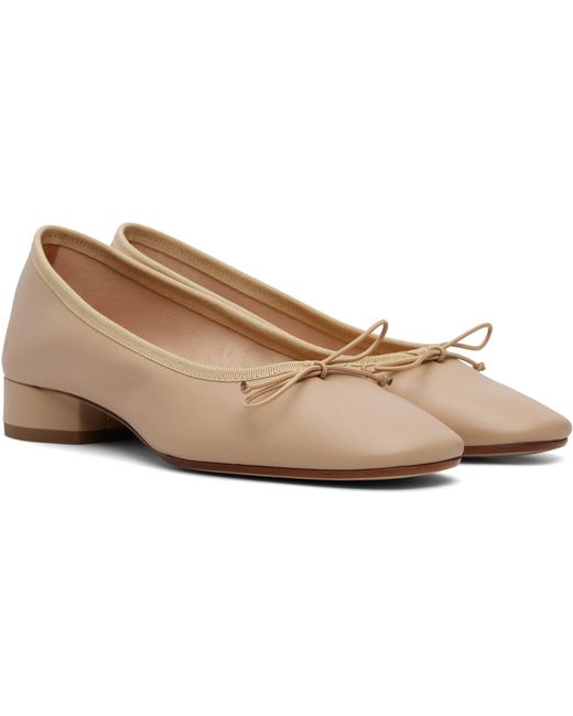 Aeyde Natural Onda Round-Toe Ballerina Flats