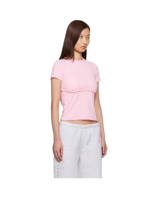 Sandy Liang Pink Effie T-Shirt
