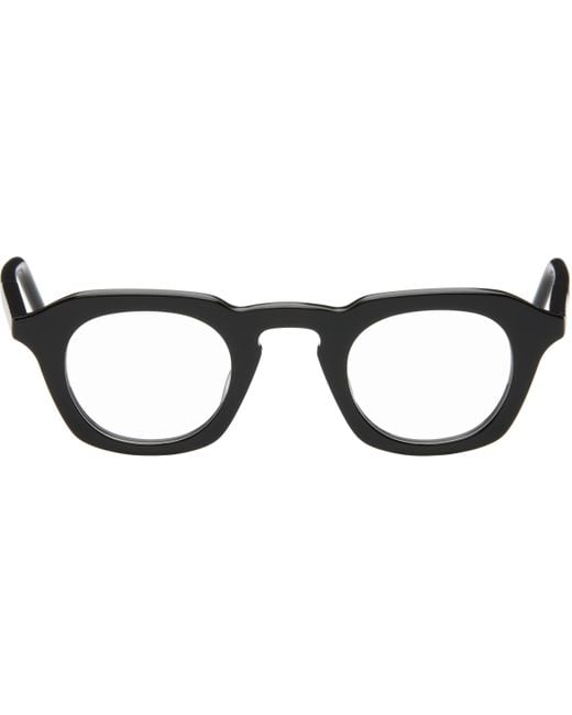 Thom Browne Black Acetate Oval Glasses for men