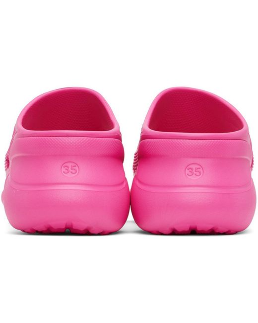 Balenciaga Black Pink Crocs Edition Pool Slides