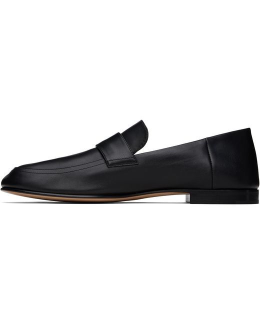 The Row Black Classic Loafers for men