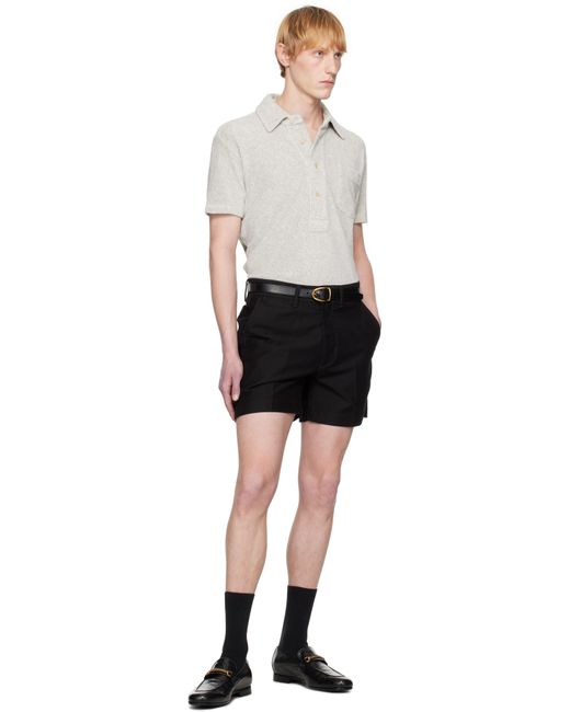 Tom Ford Black Cotton Tailored Shorts for men