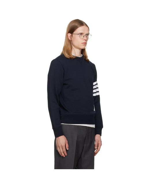 Thom Browne Blue Classic Loopback 4-Bar Sweatshirt for men