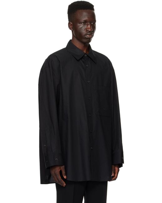 Chemise noire à boutons Wooyoungmi pour homme en coloris Black