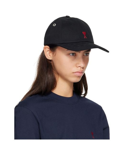 AMI Blue Cotton Ami De Coeur Cap