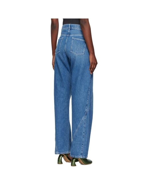 J.W. Anderson Blue Twisted Workwear Jeans