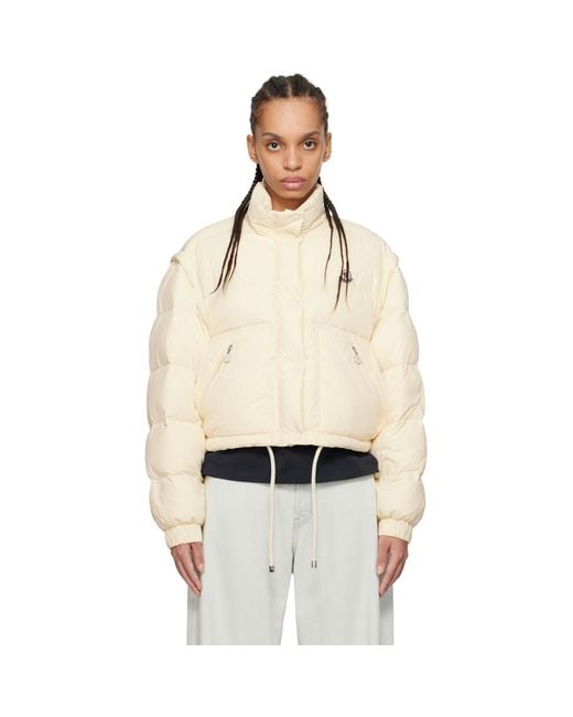 Moncler Natural Off- Selle 2-In-1 Short Down Jacket