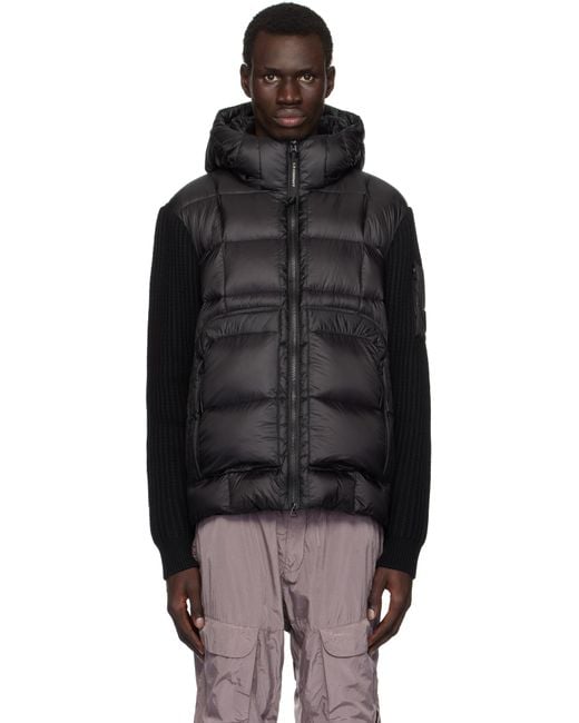 C.P. Company Merino Wool Down Quilted Jacket in Black for Men Lyst