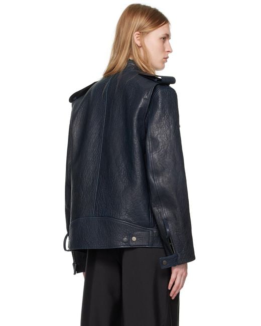 Burberry Black Zip Leather Jacket