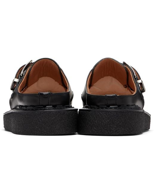 George Cox Black Alaska Mule Loafers