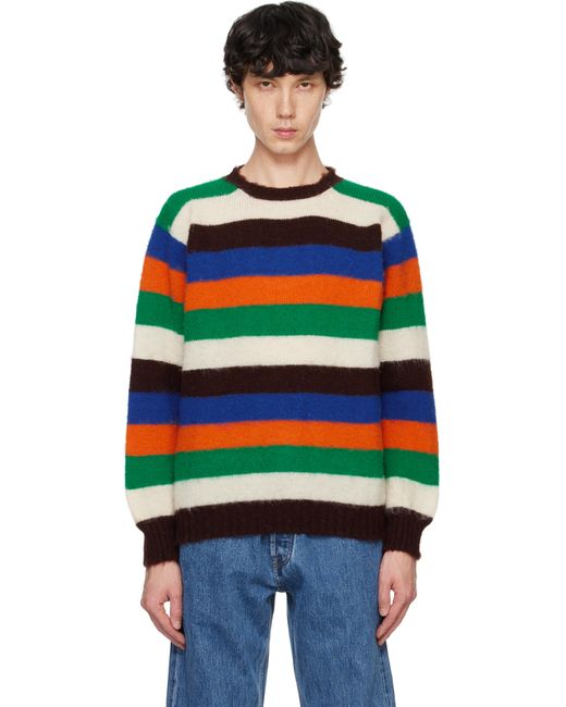 Drake's Black Brushed Shetland Sweater for men