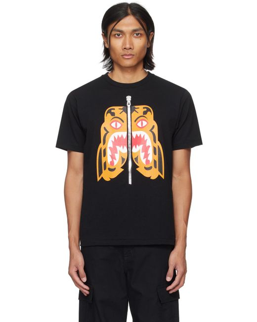 A Bathing Ape Black Tiger T-shirt for men