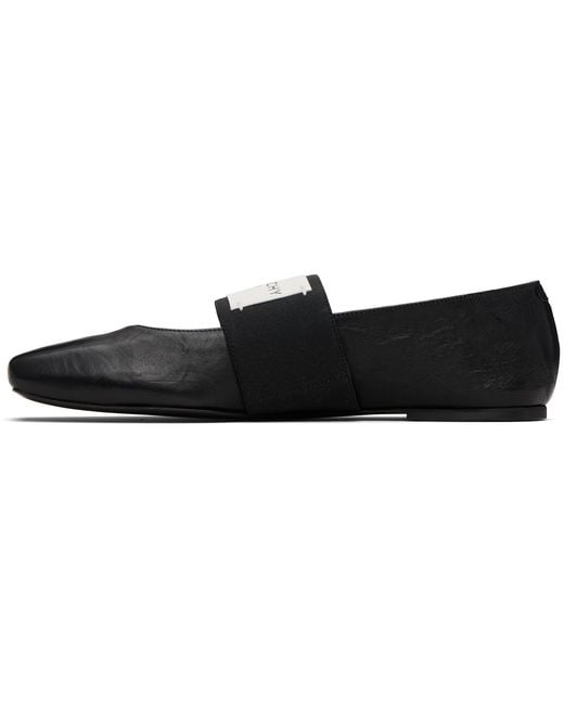Givenchy Black Sliced Square Ballerina Flats