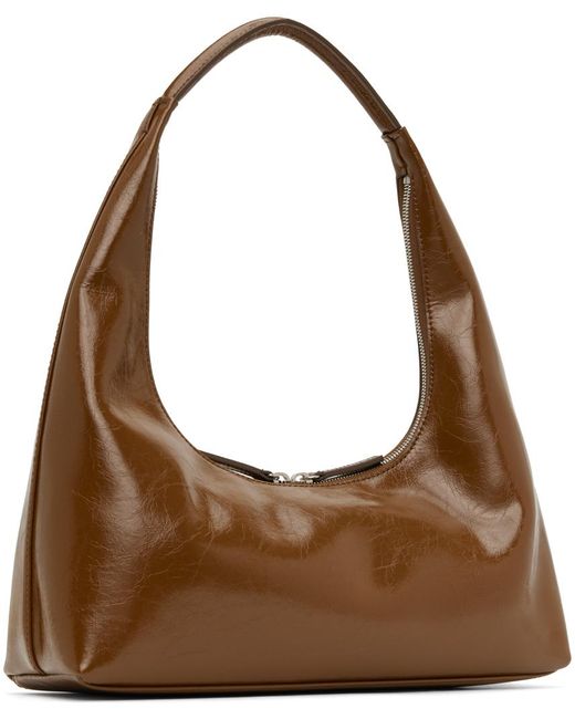 Piping Shoulder Bag_Dark Brown Crinkle