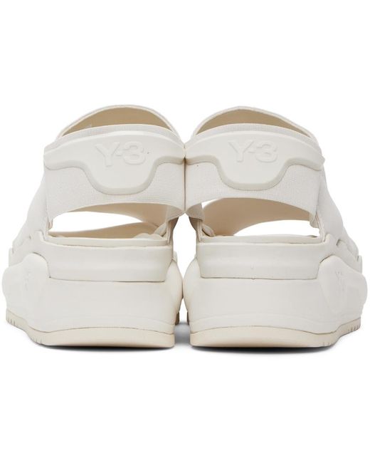 Y-3 Black White Rivalry Sandals for men