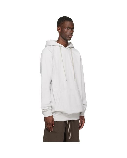 Rick Owens Black Off- Temple Pullover Hoodie for men