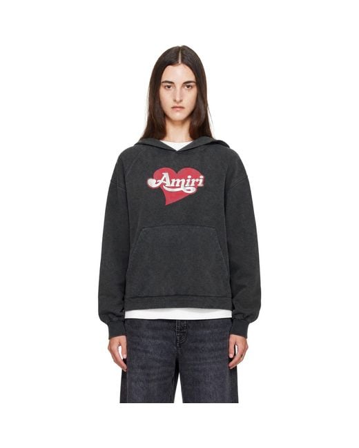 Amiri Black Heart Hoodie